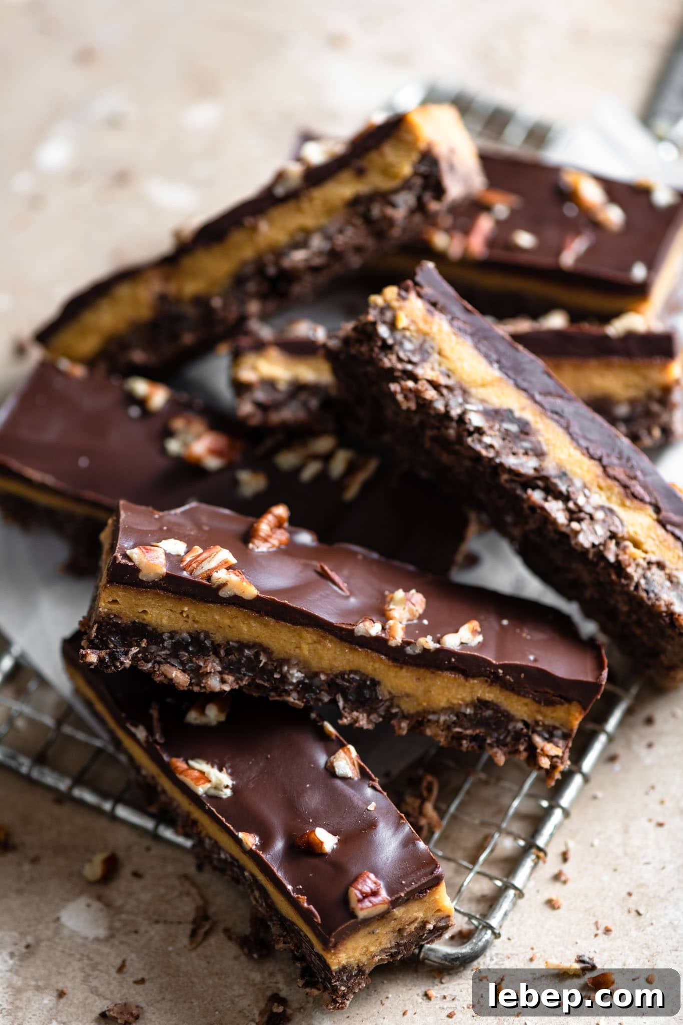 persimmon dessert bars with pecans and coconut