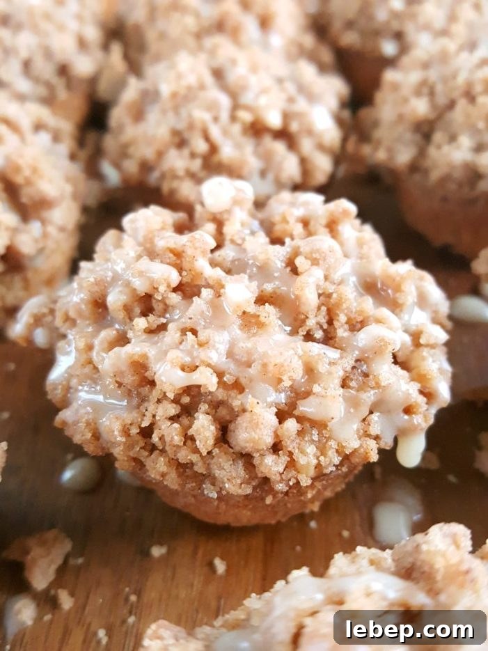 Sour Cream Coffee Cake Mini Muffins: Bite-Sized Breakfast Treats 2 Mini Coffee Cake Muffins - Little sour cream coffee cake mini muffins that are easy to make and will steal the show at breakfast, brunch, or dessert!