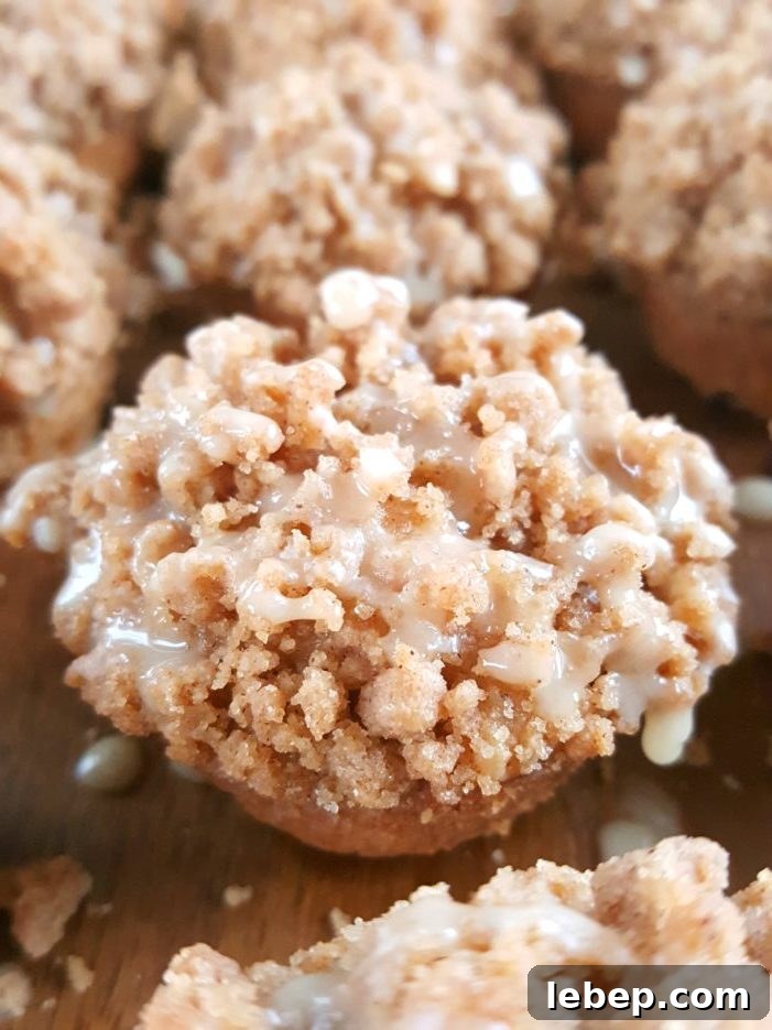 Sour Cream Coffee Cake Mini Muffins: Bite-Sized Breakfast Treats 4 Mini Coffee Cake Muffins - Little sour cream coffee cake mini muffins that are easy to make and will steal the show at breakfast, brunch, or dessert!