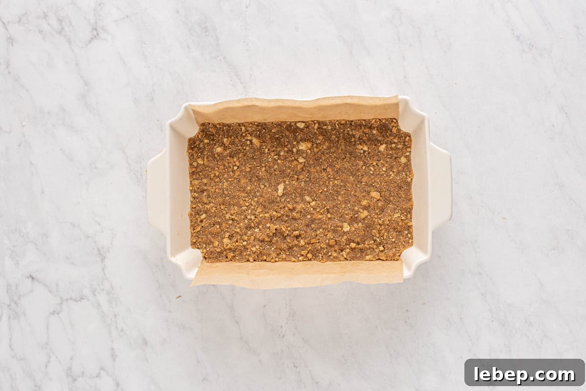S'mores Brownies Recipe: Gooey Chocolate Graham Bars 5 a white rectangular baking dish with brown dirt in it.
