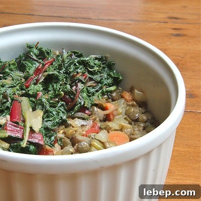Shepherd's Pie - lentils and greens