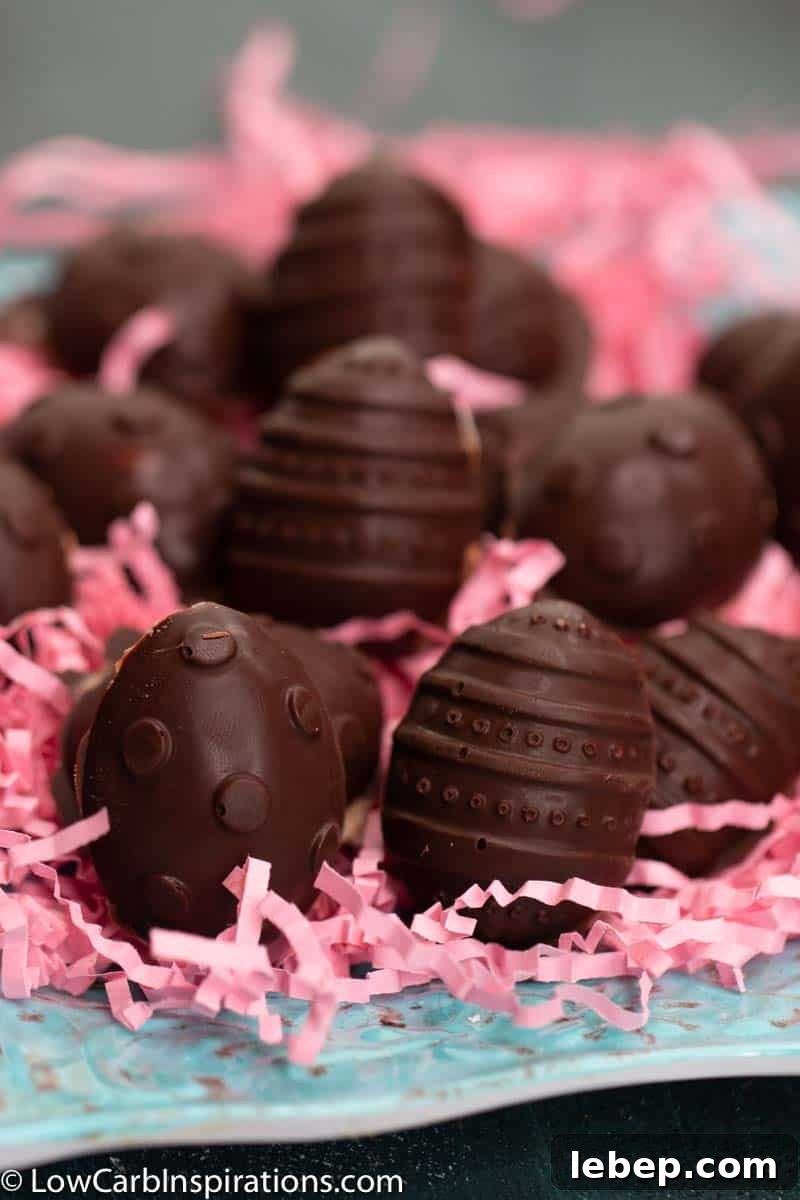 Keto Chocolate Peanut Butter Eggs Recipe for Low-Carb Treats 3 Sugar free Chocolate Easter Eggs that are Keto Friendly