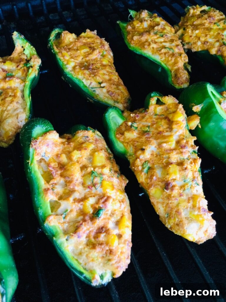 Traeger Chorizo Stuffed Poblanos