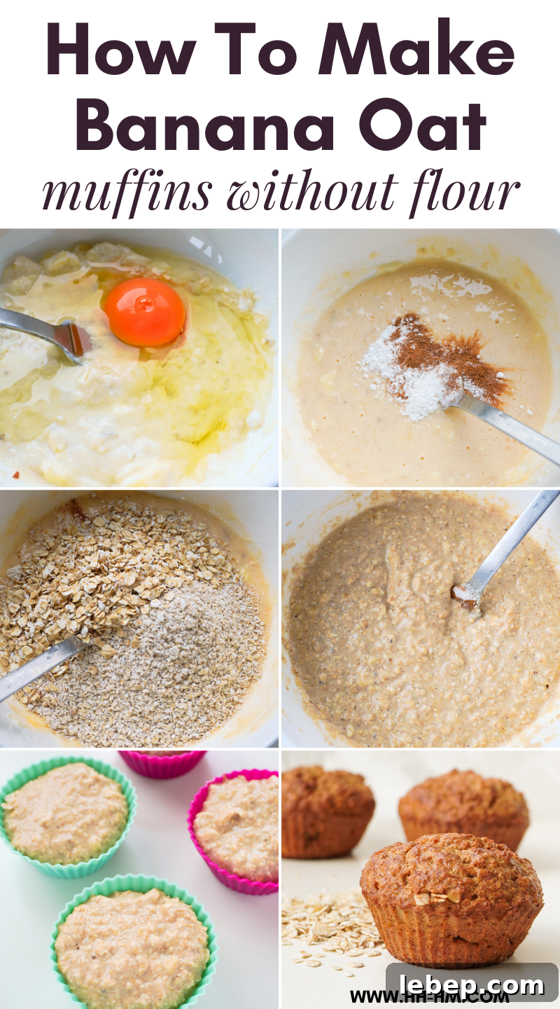 Healthy Banana Oatmeal Muffins! These healthy muffins are refined sugar-free, high-fiber, flourless and super nutritious! Great to meal prep for the week and an easy breakfast on the go! Also good as a snack or healthy dessert!