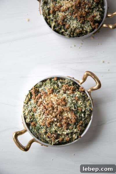 Creamy Warm Spinach Dip — Dairy- and Gluten-Free Recipe 11 baked dairy-free spinach dip with gluten-free breadcrumb topping warm