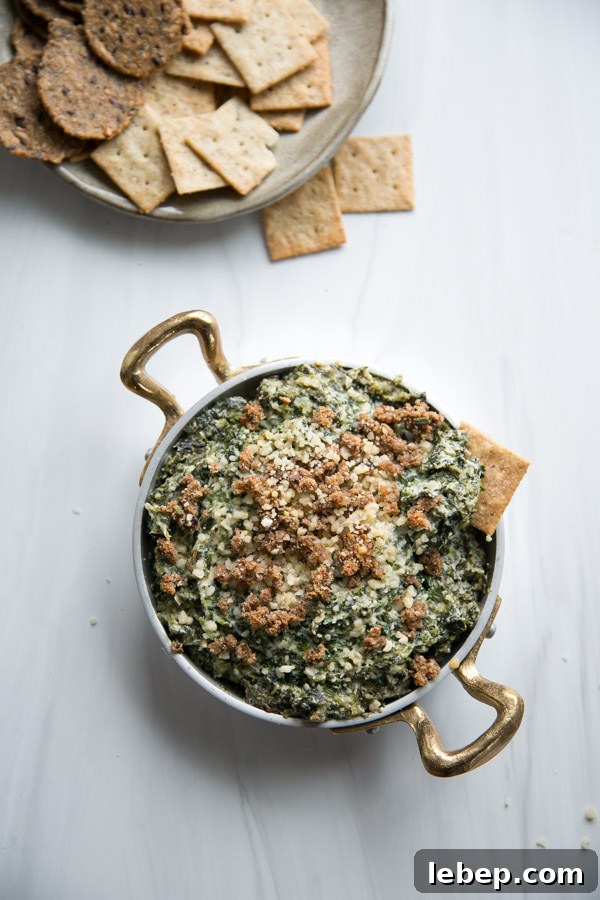 Creamy Warm Spinach Dip — Dairy- and Gluten-Free Recipe 14 dairy-free spinach dip with gluten-free crackers