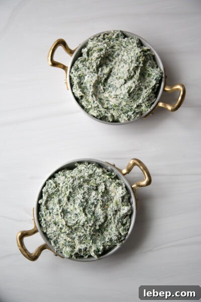 Creamy Warm Spinach Dip — Dairy- and Gluten-Free Recipe 9 dairy-free spinach mixture in two baking dishes