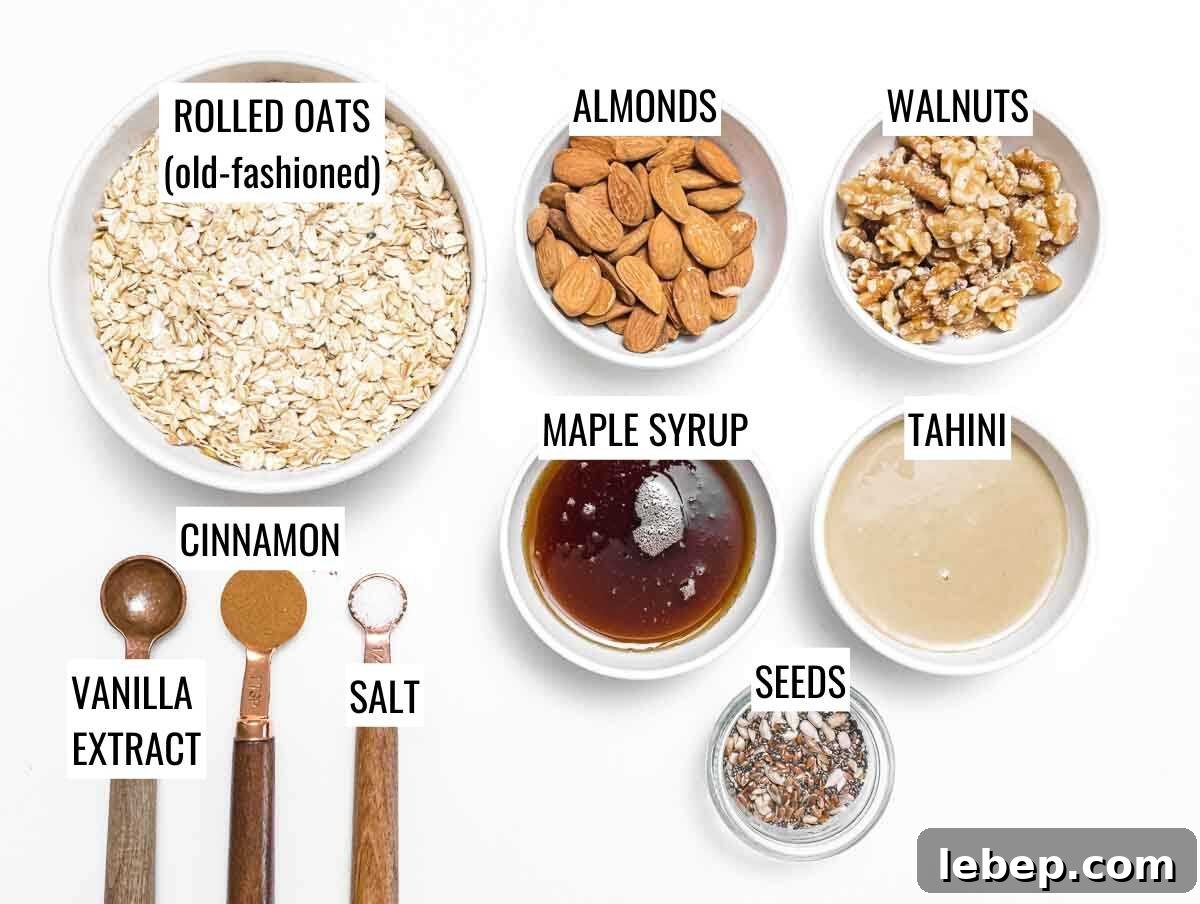 ingredients for granola