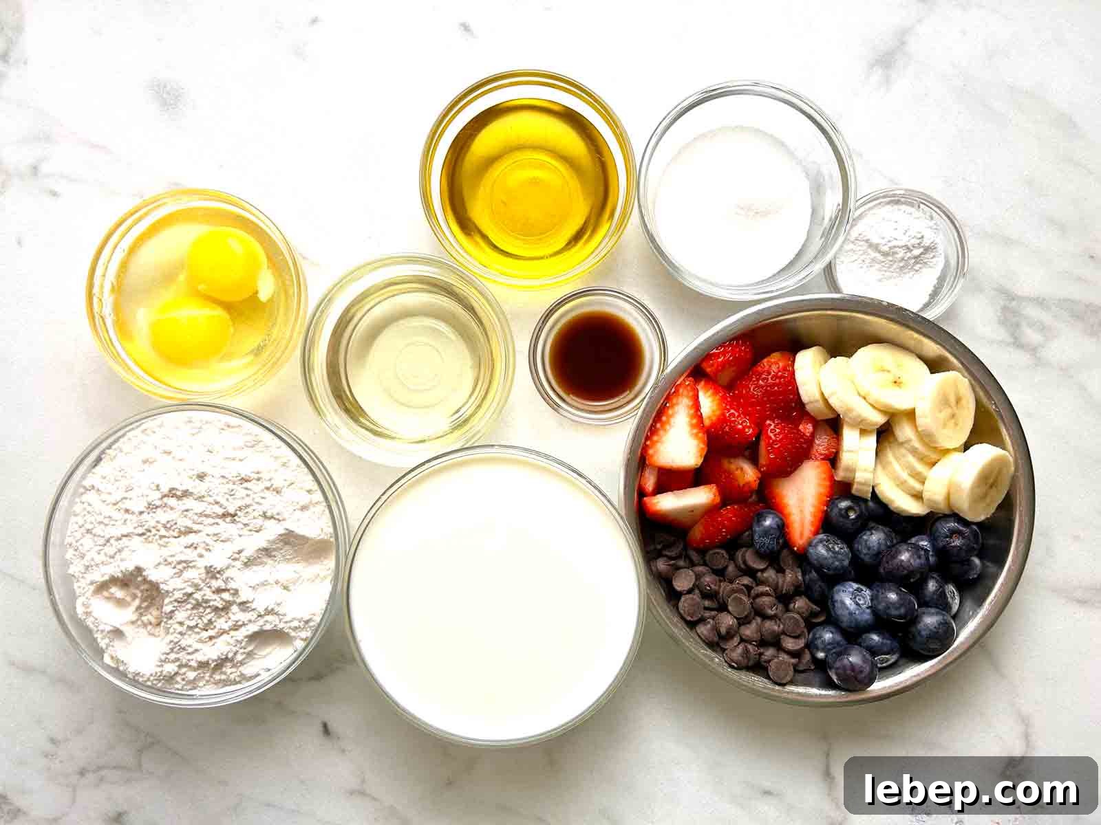 ingredients prepped in bowls.