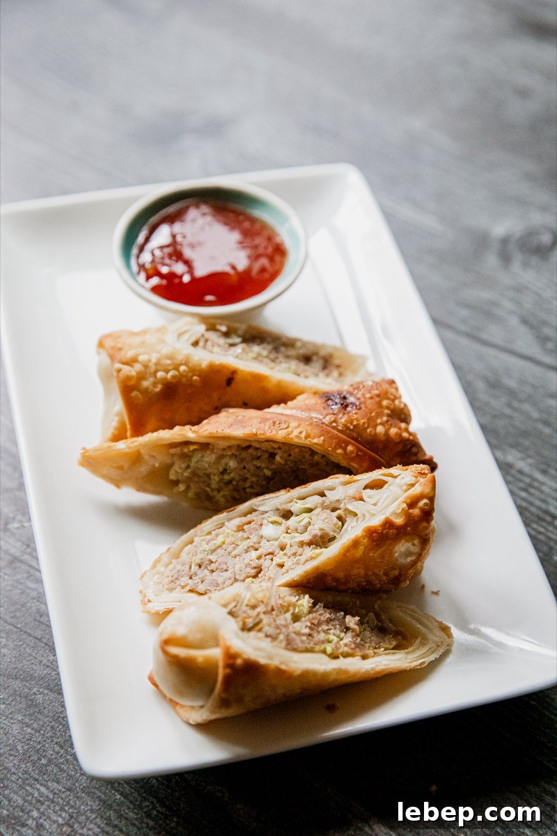 Crispy Homemade Egg Rolls Recipe with Savory Dipping Sauce 4 Preparing egg roll filling