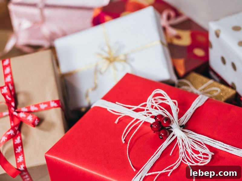Top Genealogy Gift Ideas for 2023: Unique Presents for Family History Enthusiasts 7 Red and white wrapped christmas packages