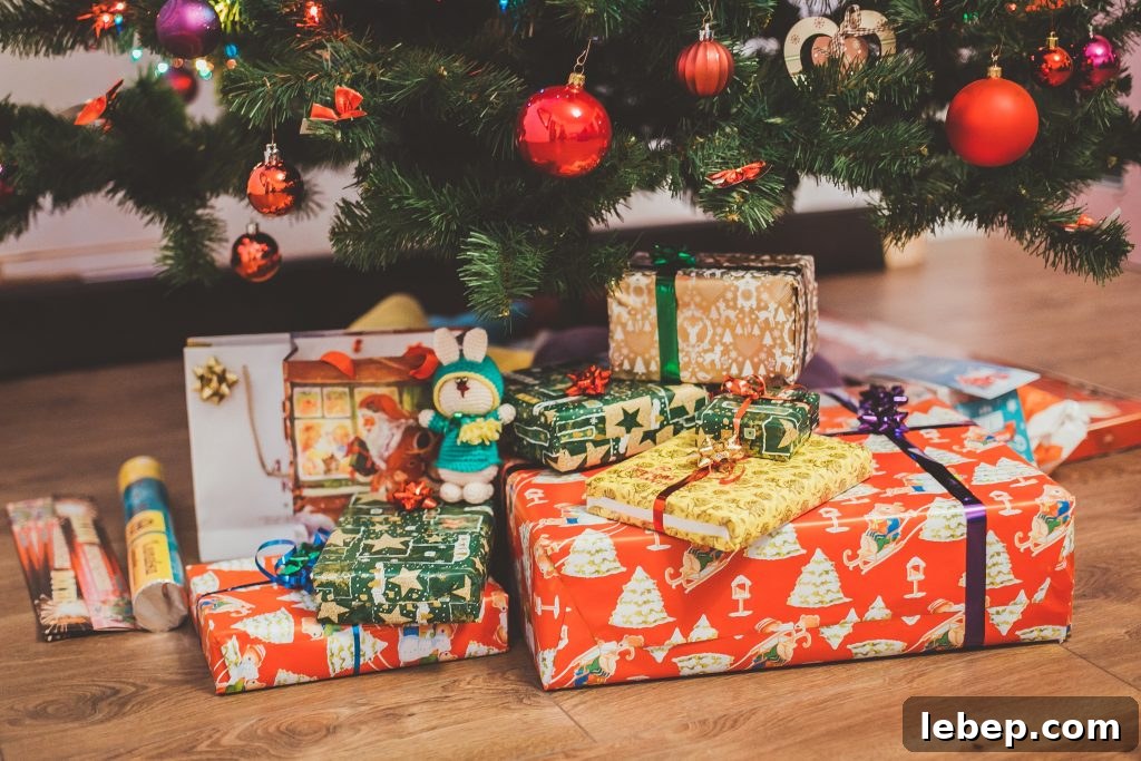 Top Genealogy Gift Ideas for 2023: Unique Presents for Family History Enthusiasts 4 Wrapped presents under the Christmas tree