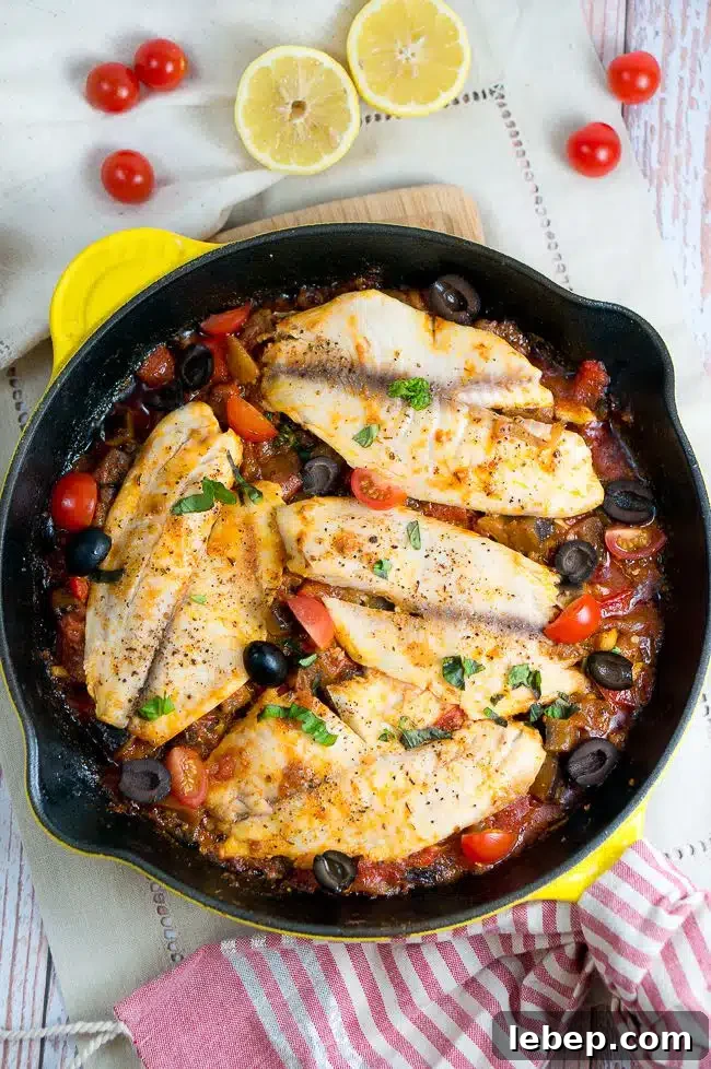 One Skillet Tilapia Caponata