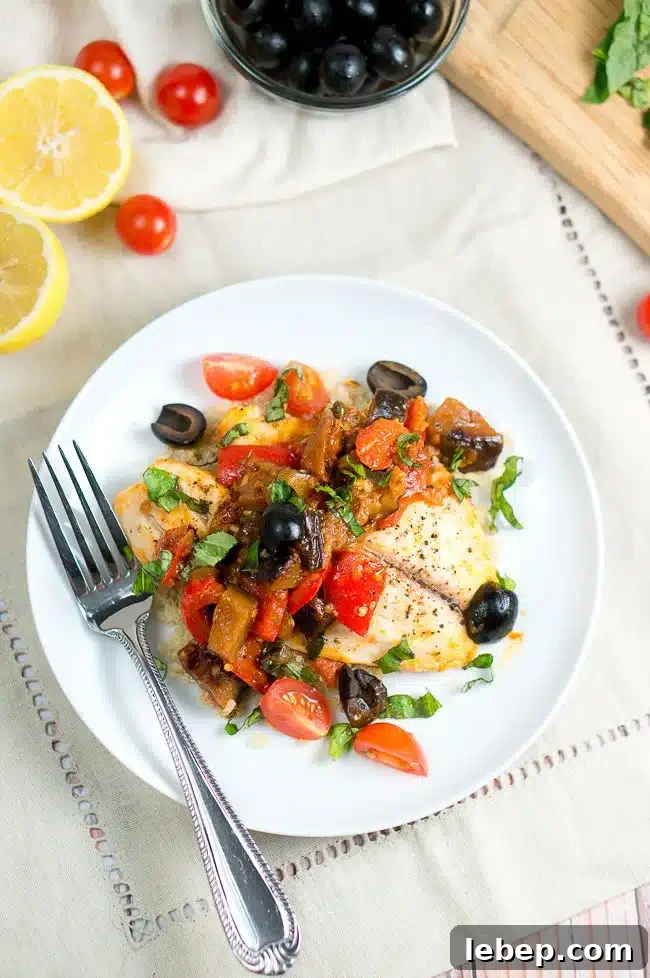 One Skillet Tilapia Caponata