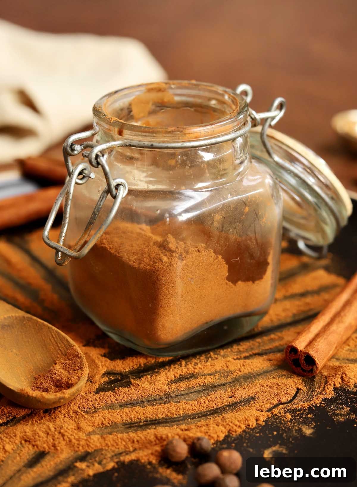 Homemade Pumpkin Pie Spice Blend for Baking & Lattes 8 homemade pumpkin pie spice in a glass jar for storage