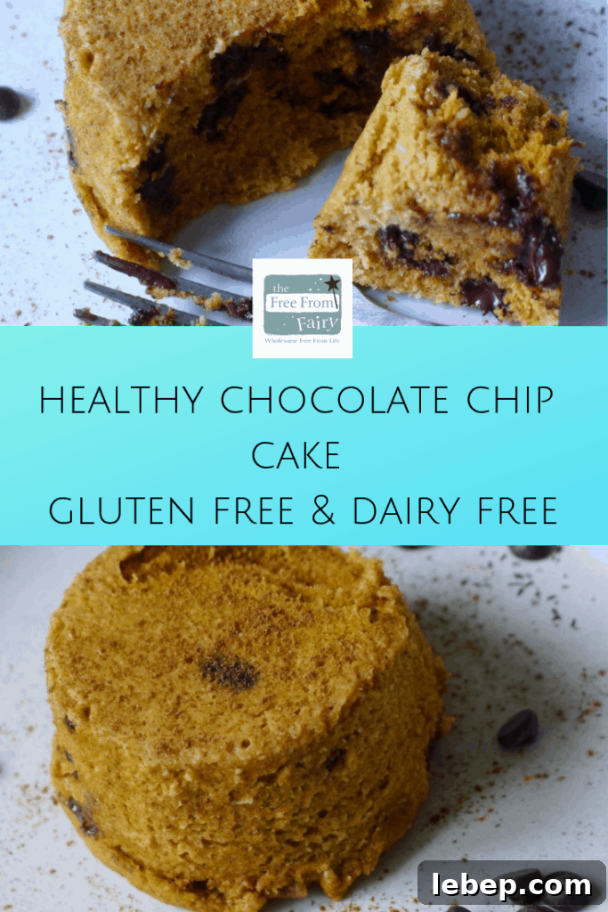 Gluten-Free, Dairy-Free Chocolate Chip Cake Recipe 5 A recipe for healthy chocolate chip cakes that are made in the microwave. #glutenfree #freefromfairy #fairyflour