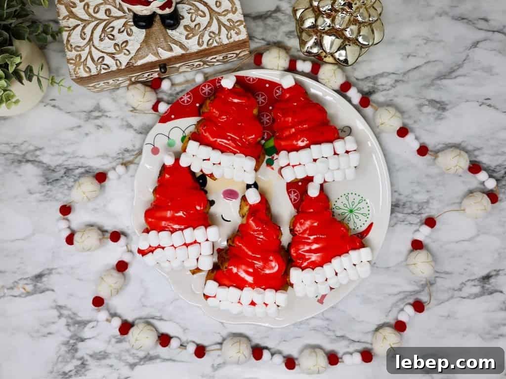 Santa Hat Cinnamon Rolls — Festive Christmas Breakfast Recipe 3 Santa's Hat Cinnamon Rolls