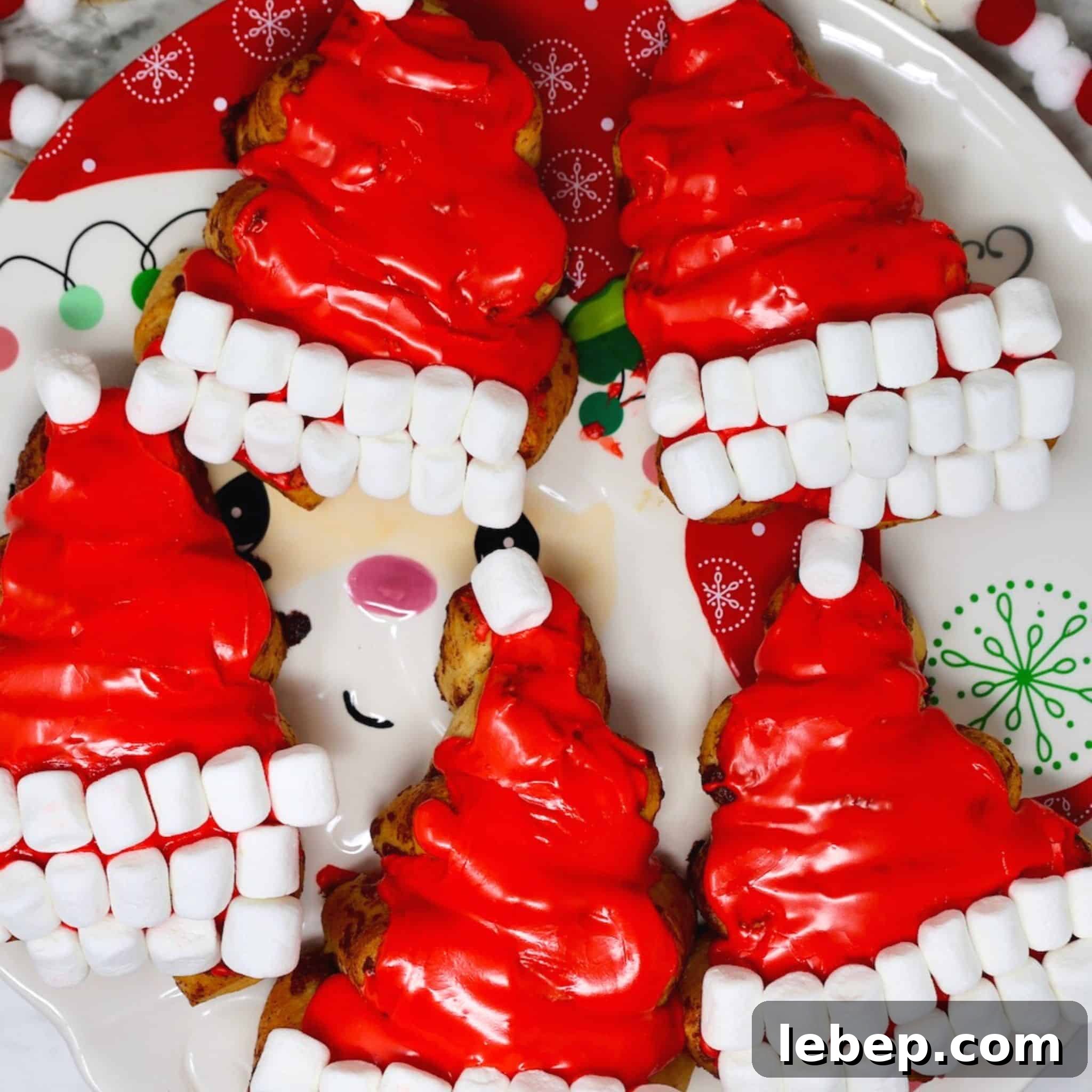 Santa Hat Cinnamon Rolls — Festive Christmas Breakfast Recipe 4 santa hat cinnamon rolls