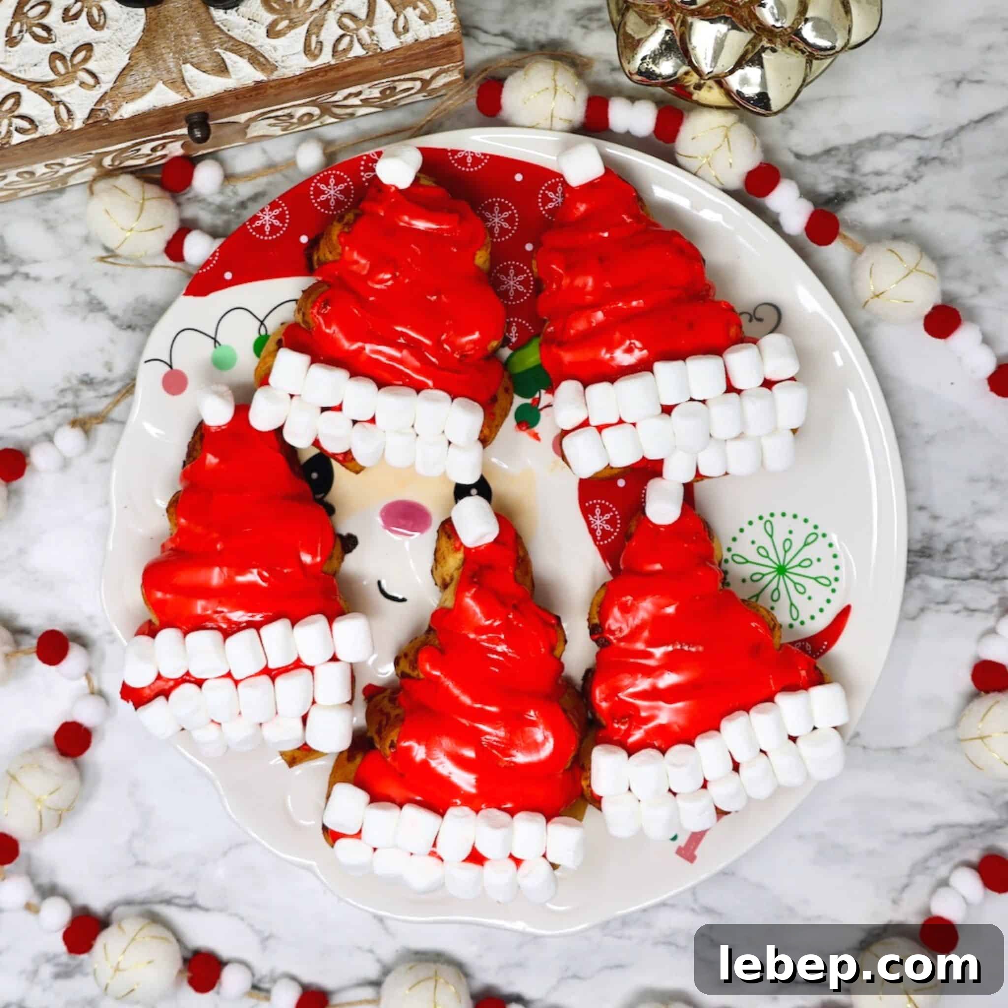 Santa Hat Cinnamon Rolls — Festive Christmas Breakfast Recipe 6 santa hat cinnamon rolls recipe