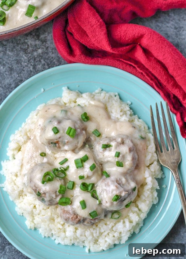 Paleo Whole30 Meatballs in Creamy Garlic Sauce 3 img 4219 2