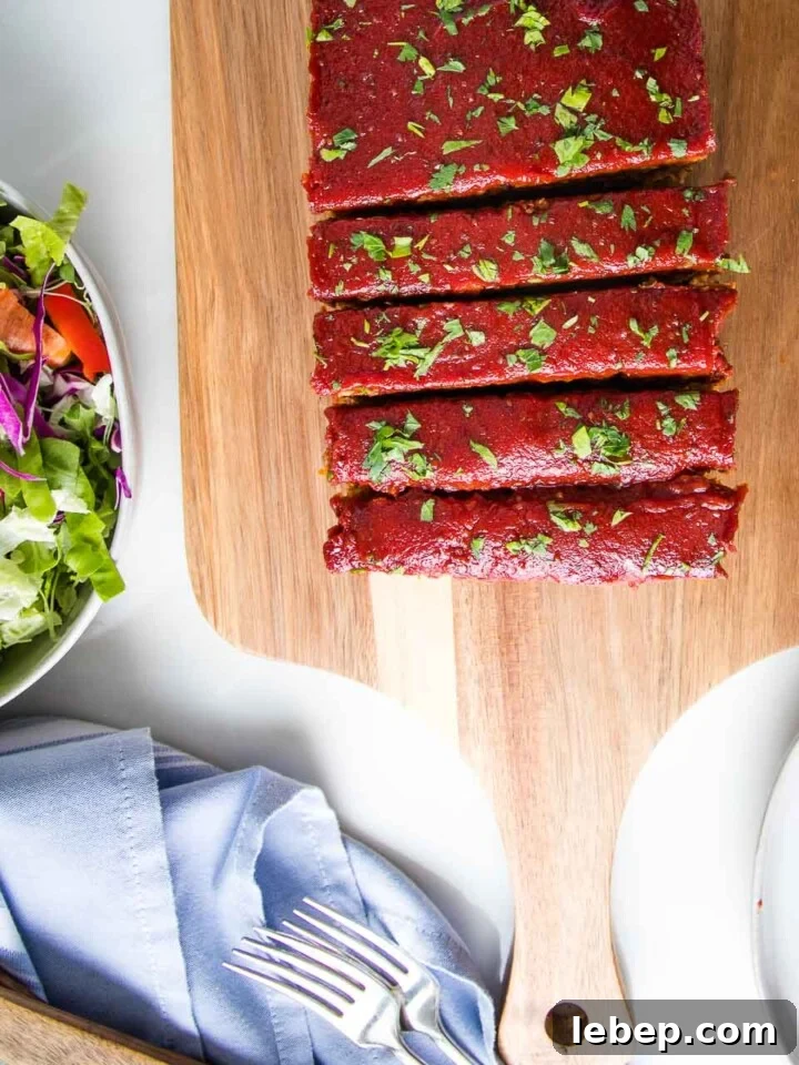 Thick Slices of Vegan Meatloaf