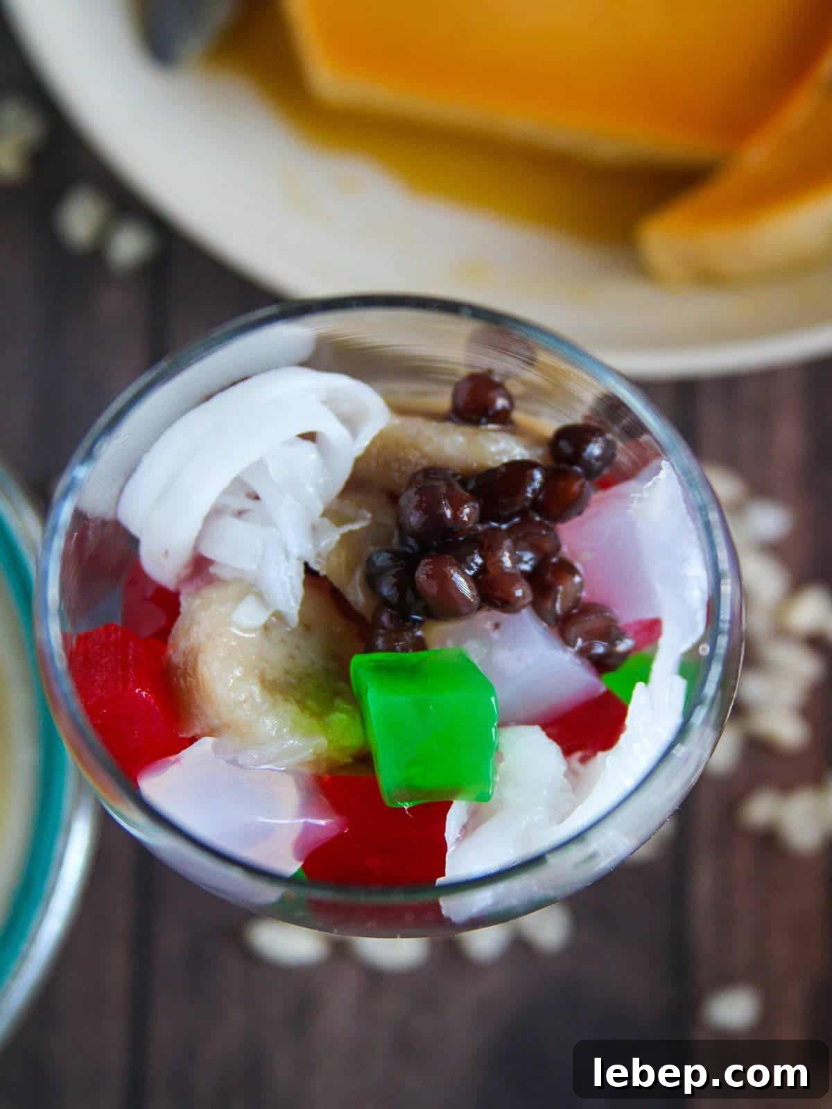 Halo-Halo: The Filipino Dessert Guide to Layers, Ingredients & Tips 5 halo-halo ingredients in a tall glass