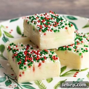 christmas cookie fudge recipe on a decorative plate