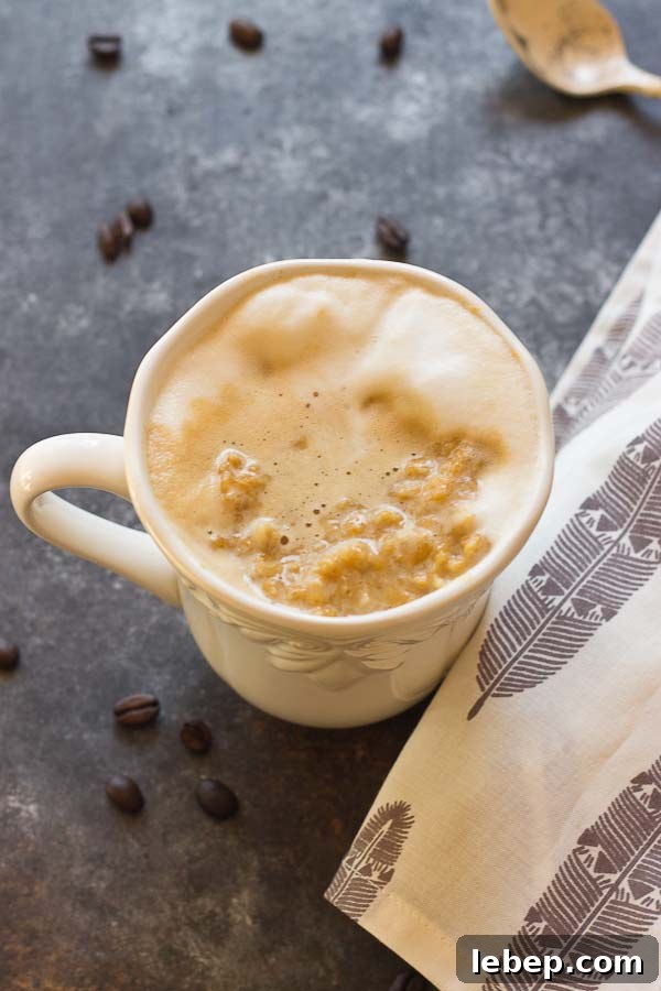 Pumpkin Spice Oatmeal Latte Recipe — Creamy Autumn Coffee Treat 6 This Pumpkin Spice Oatmeal Latte is just what you need on a cozy fall morning. Your favorite things in one mug... pumpkin, oats, espresso and steamed milk! Grab a spoon.