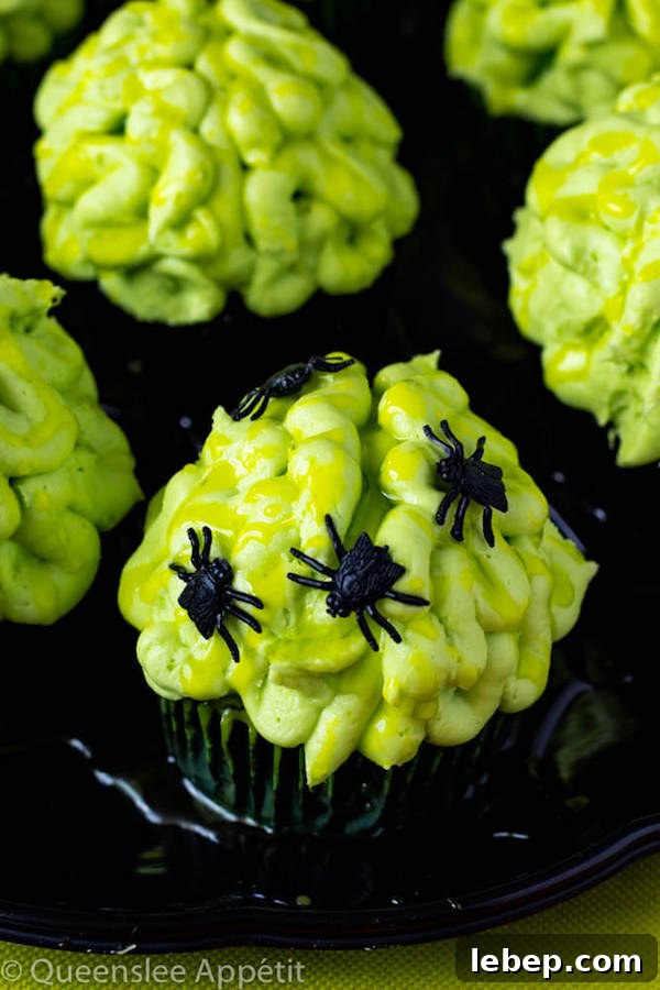 Zombie Brain Cupcakes Recipe: Creepy Halloween Dessert Tutorial 14 Zombie Brain Cupcakes