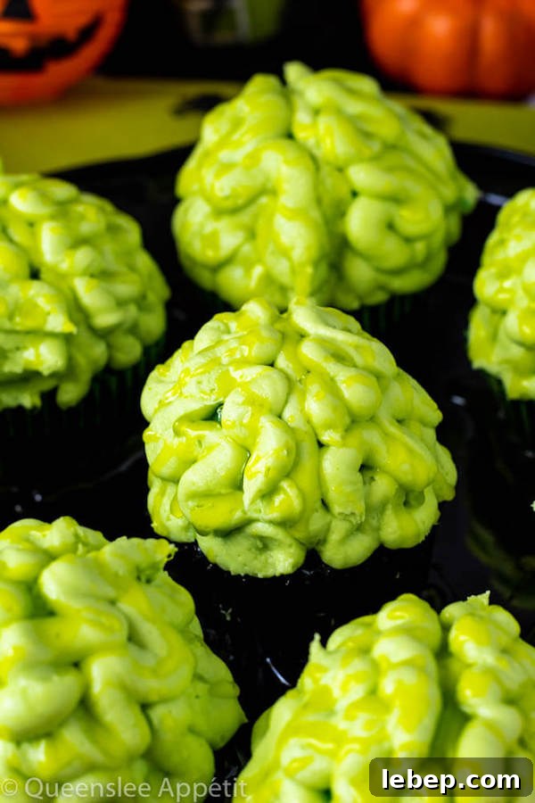 Zombie Brain Cupcakes Recipe: Creepy Halloween Dessert Tutorial 10 Zombie Brain Cupcakes