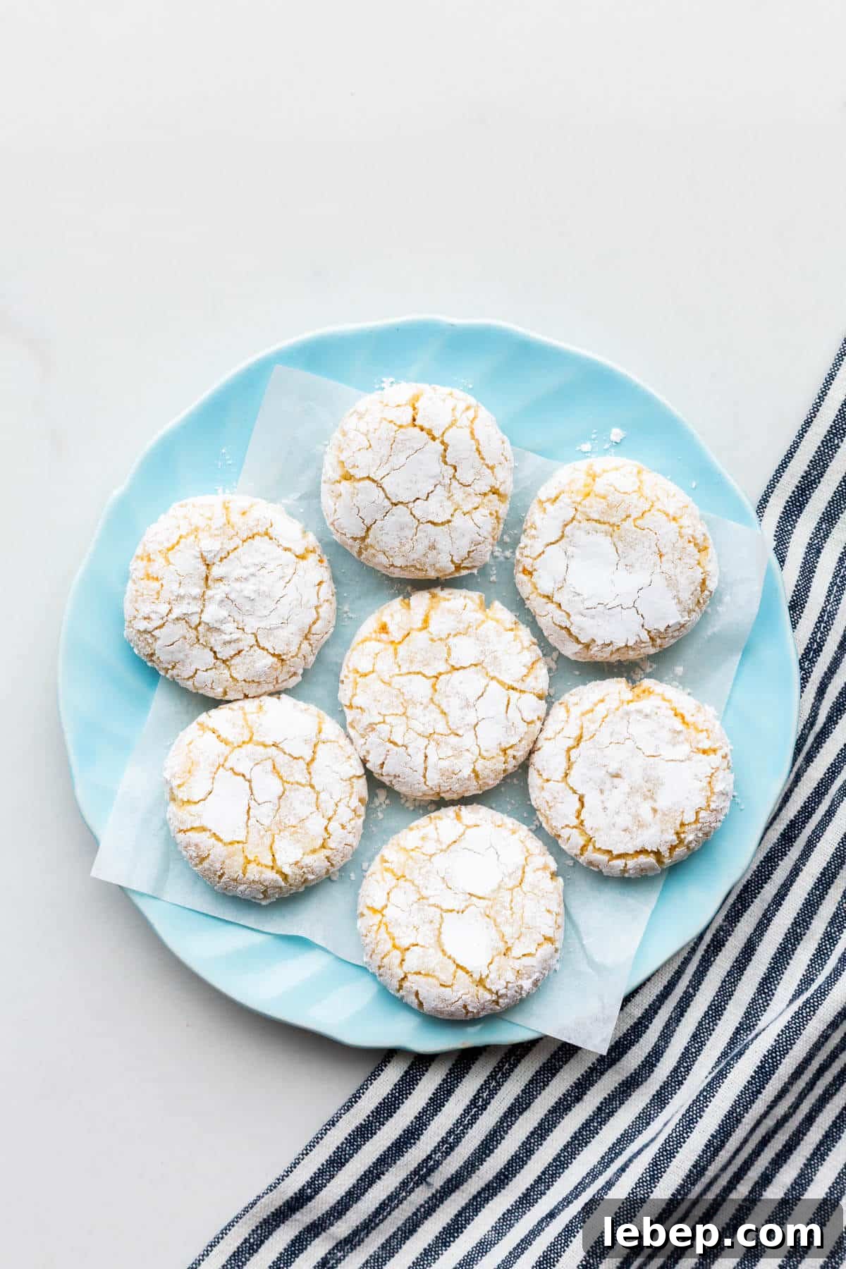 Orange Almond Amaretti Cookies Recipe — Zesty, Chewy Biscotti-Style Treats 9 A plate of amaretti cookies.