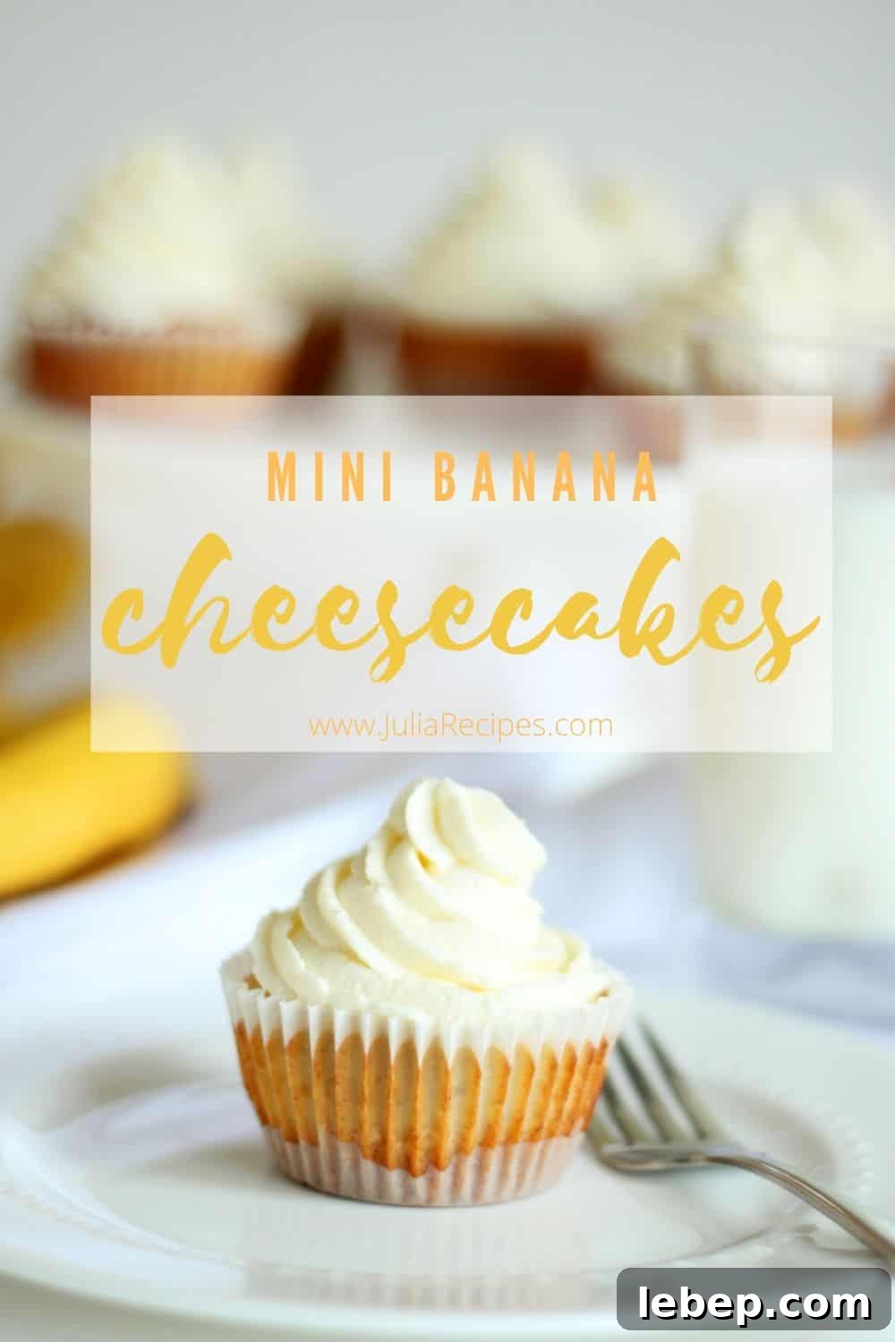 Mini Banana Cheesecakes: Bite-Sized Dessert Cups 9 mini banana cheesecake