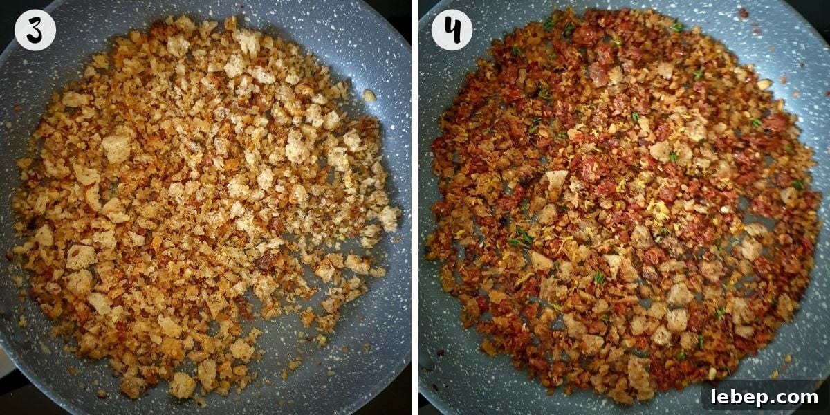 fry and season breadcrumbs