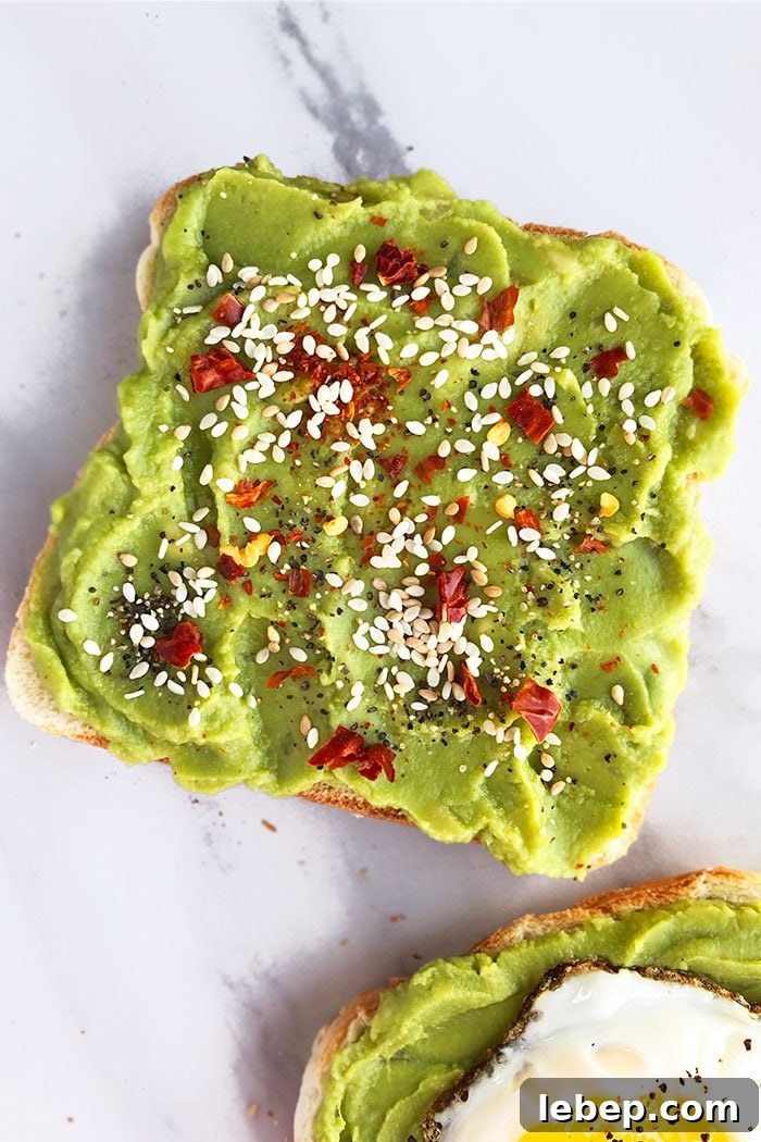 One-Pan Avocado Toast Recipe for Quick Breakfast 3 Best Avocado Toast with Sesame Seeds and Red Chili Flakes