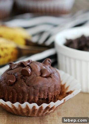 Chocolate banana muffins