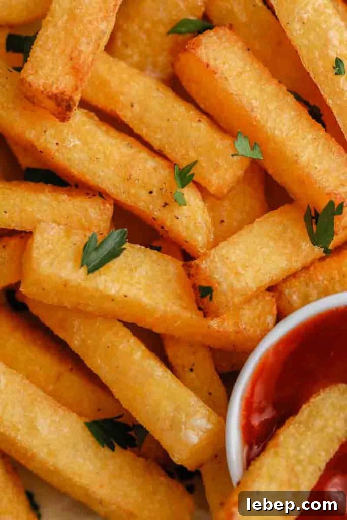 Close up of polenta fries