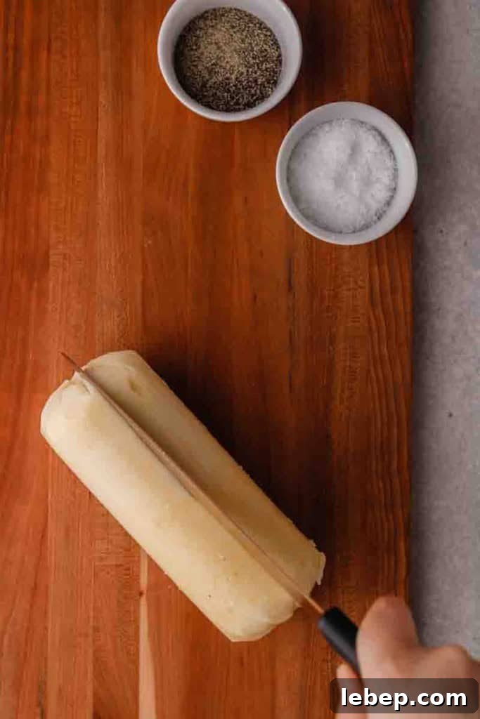 How to cut polenta fries