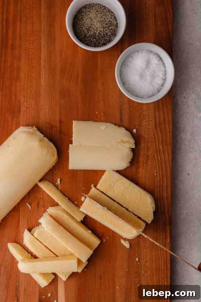 How to cut polenta fries