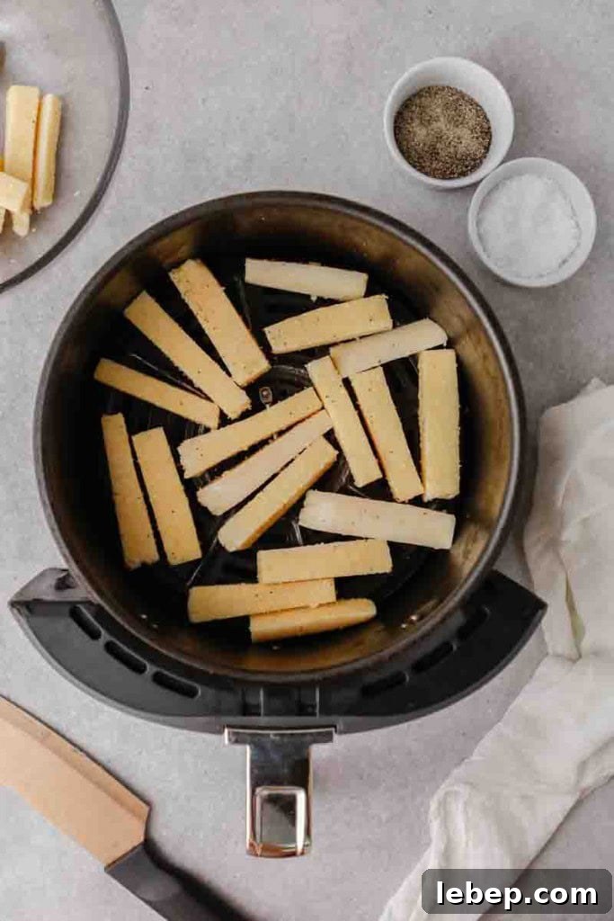 Polenta fries in the air fryer