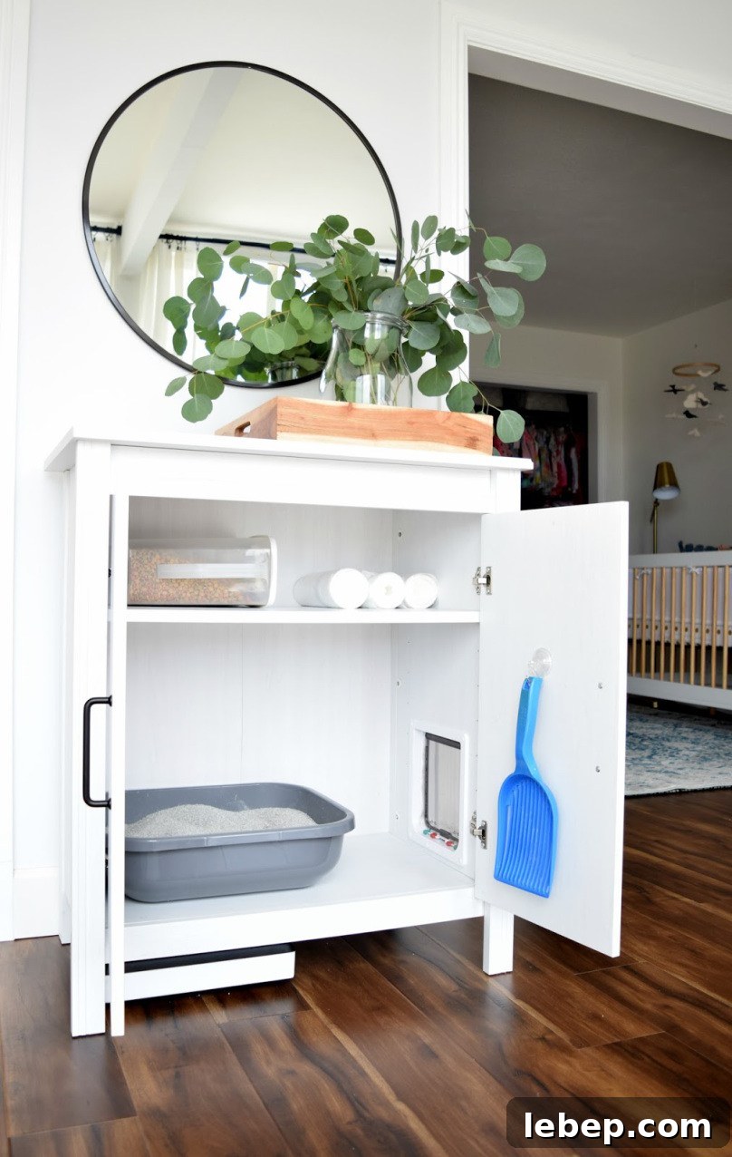 20 Clever IKEA Hacks to Delight Your Cat 4 cat litter cabinet