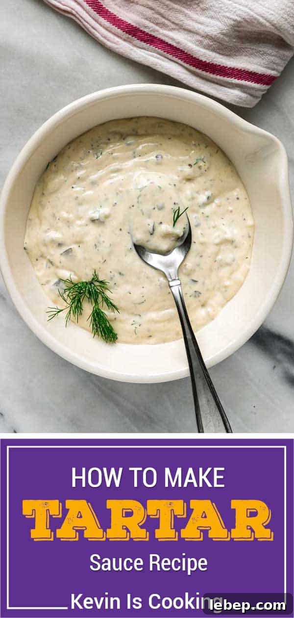 Classic Creamy Tartar Sauce Recipe for Fish and Seafood 7 titled image (and shown) how to make tartar sauce recipe