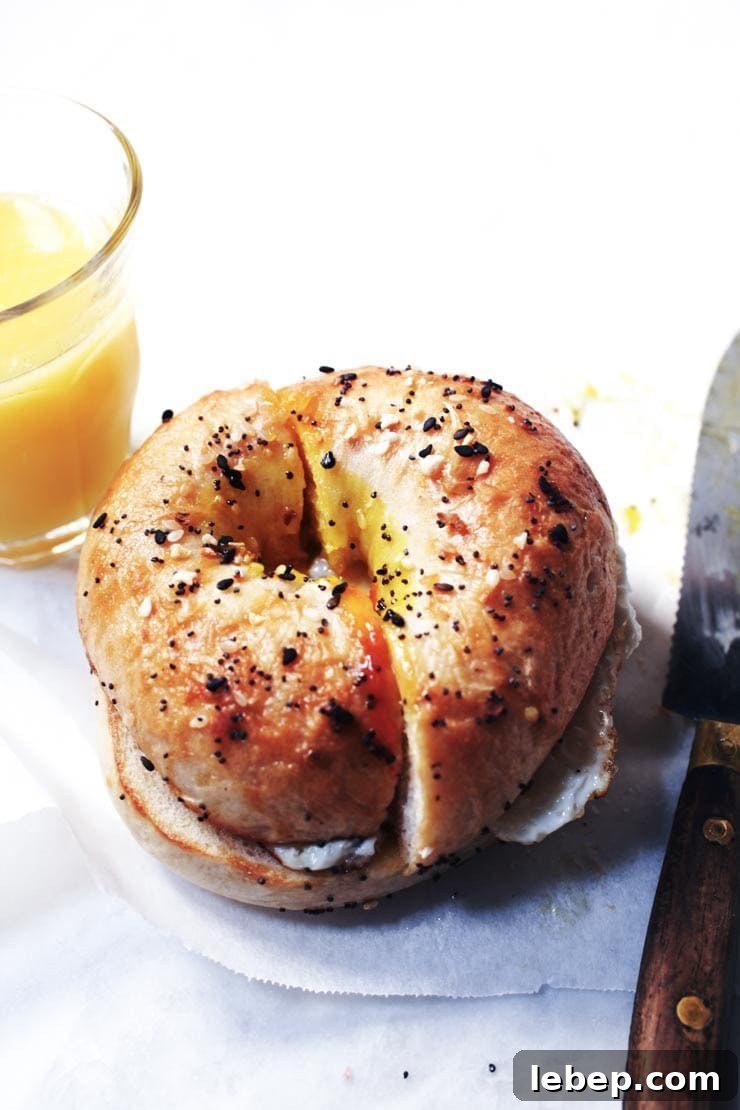 Authentic New York Bagel Recipe: Crispy Outside, Chewy Inside 13 New York Deli Egg and Cheese on a Bagel