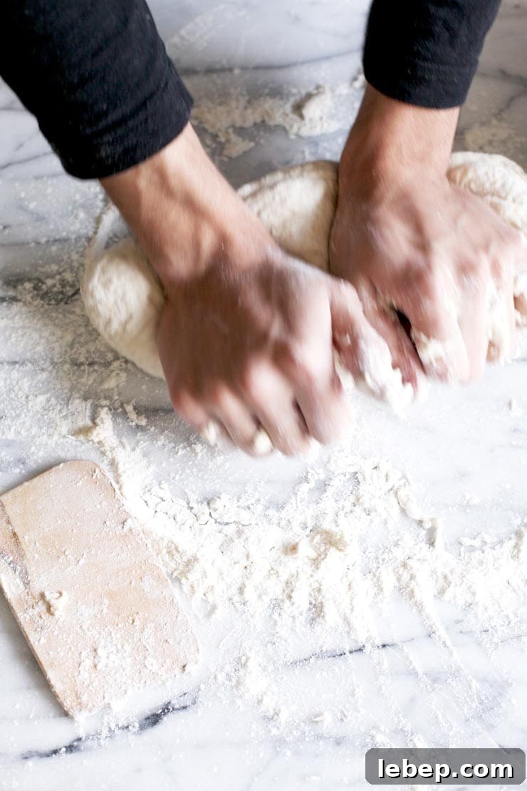 Authentic New York Bagel Recipe: Crispy Outside, Chewy Inside 7 Kneading Dough for New York-Style Bagel Recipe