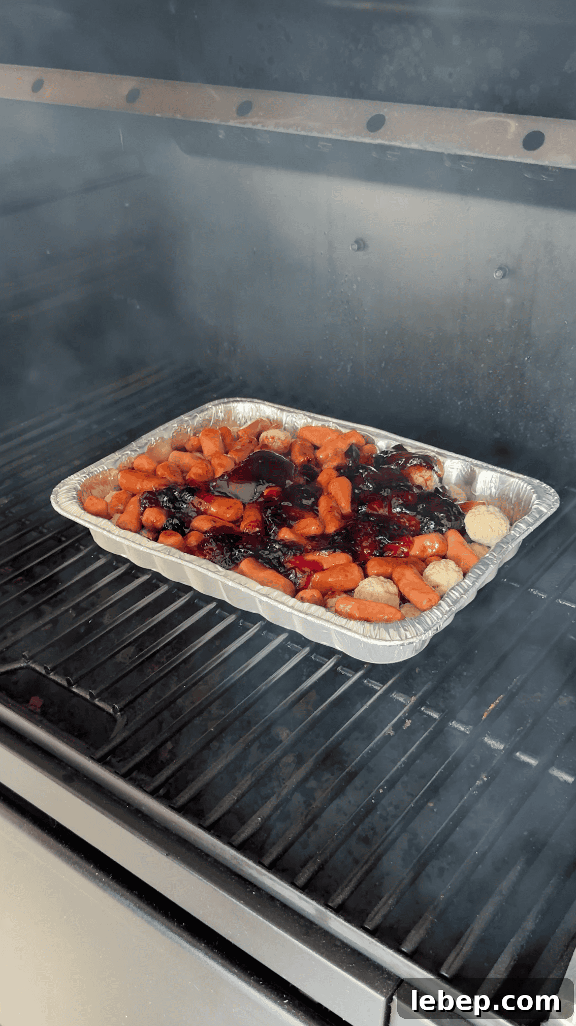 Smoked BBQ Meatballs & Little Smokies Recipe for Party Snacks 4 Sauces added