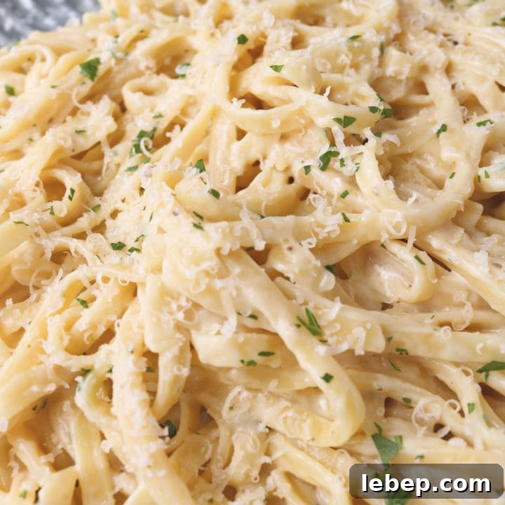 One Pan Fettuccine is the perfect 20 minute recipe for any night of the week. Plus less cleanup.