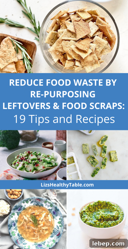 Reduce Your Kitchen Carbon Footprint: Re-Purpose Leftover Ingredients and Food Scraps to Slash Food Waste via lizshealthytable.com