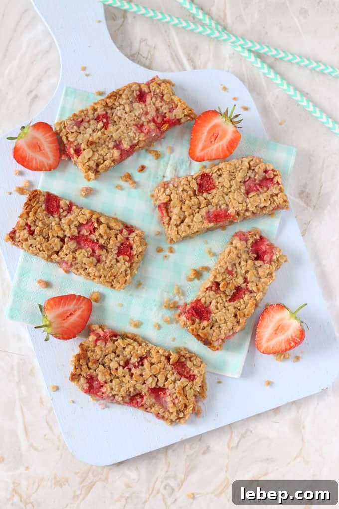 strawberry oat bars