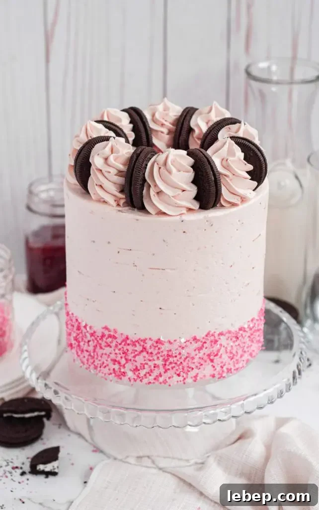 Strawberry Oreo Cake
