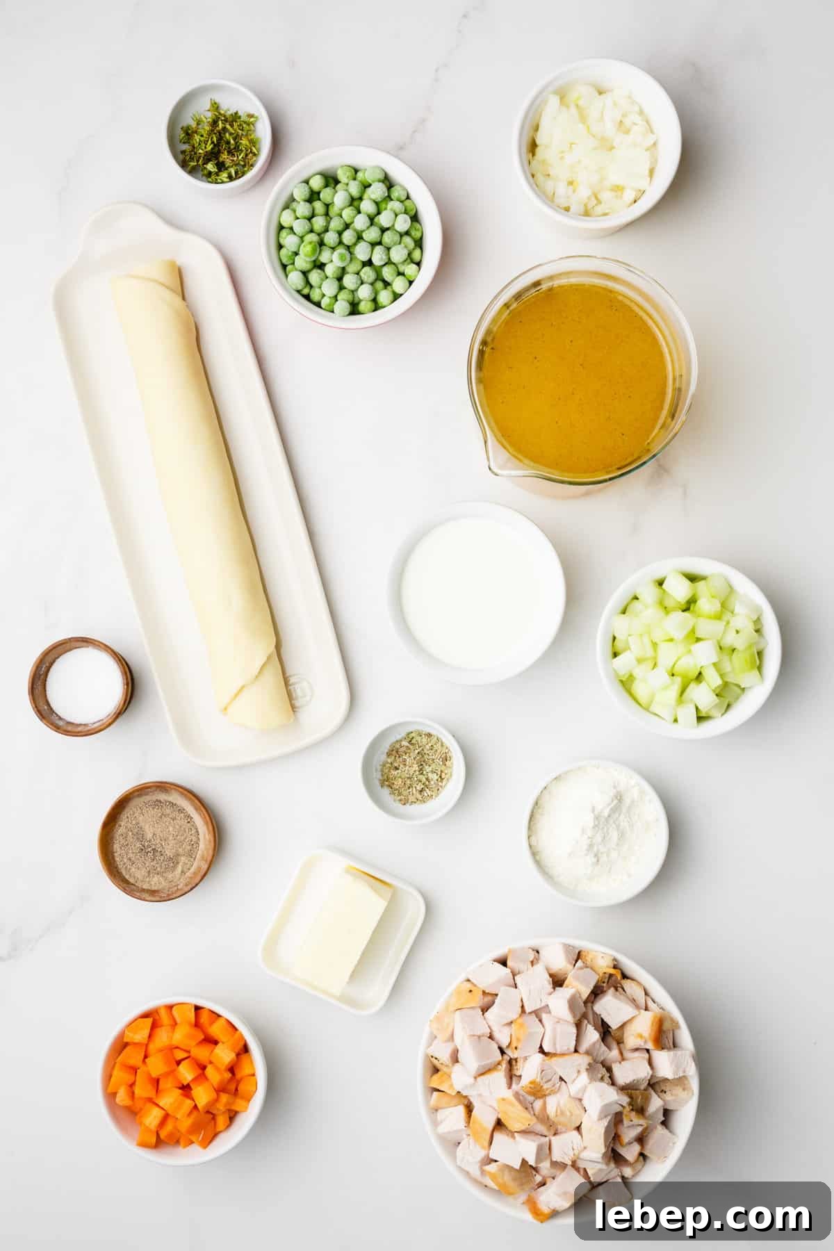 Comfortable Turkey Pot Pie Recipe with Flaky Crust 4 ingredients to make turkey pot pie.