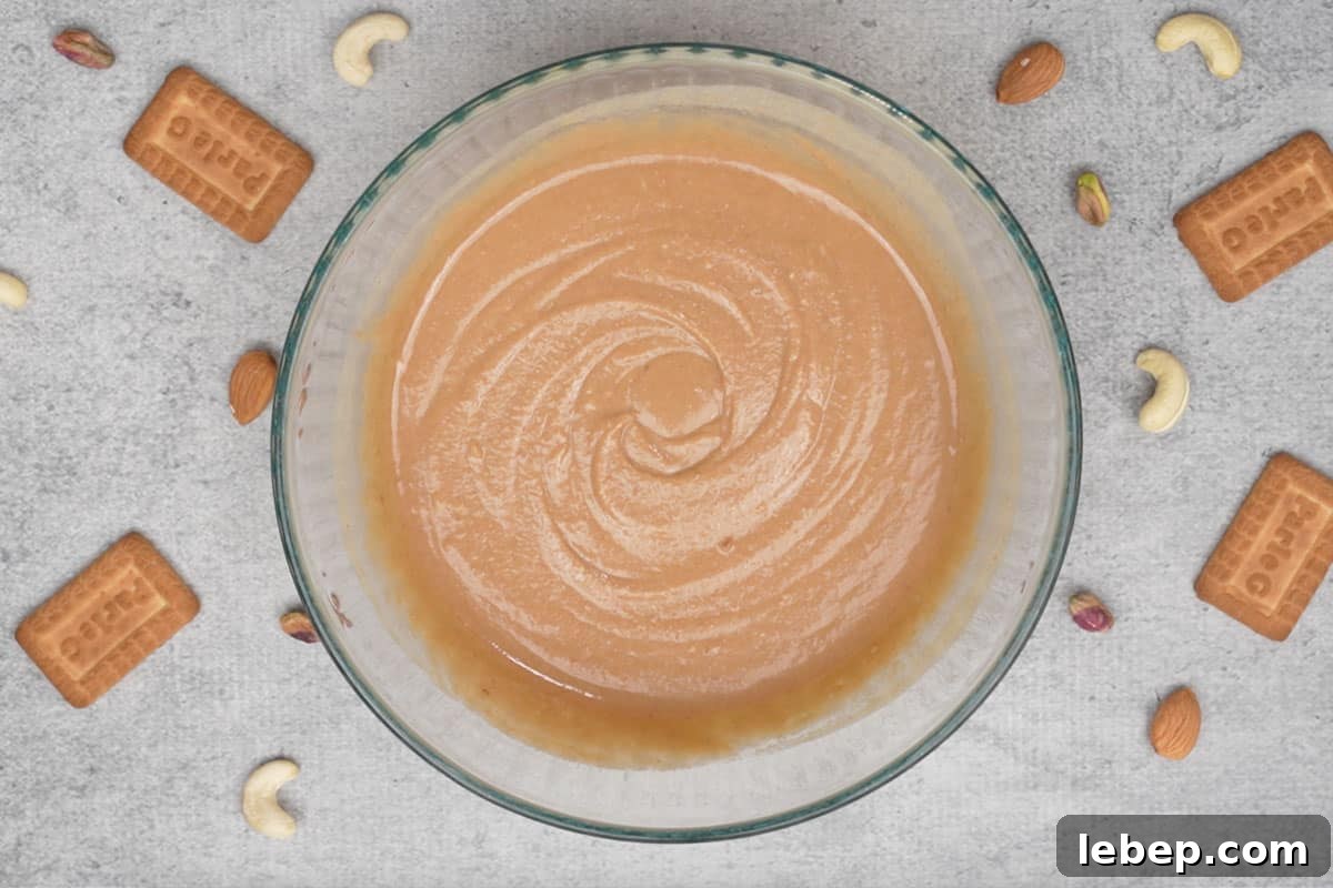 Smooth batter made.